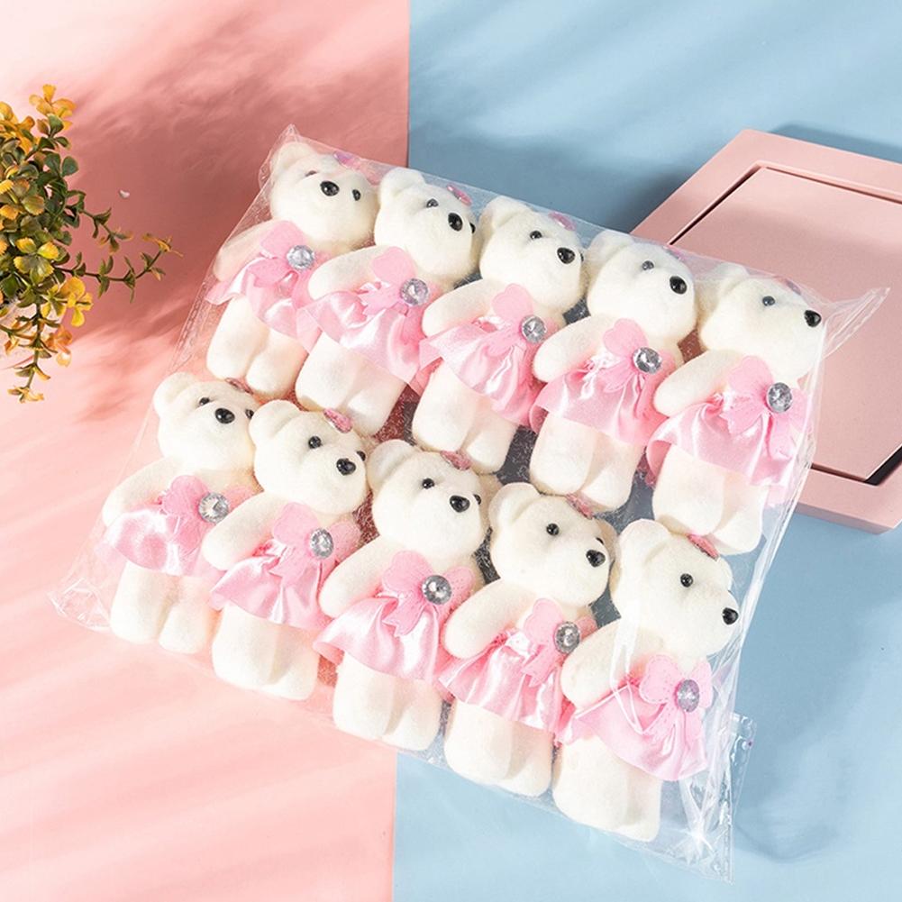 Flower Supplies - 10個/袋 ブーケベア アイスクリーム ダイヤモンドベア バレンタインデーギフト 結婚式ブーケ用