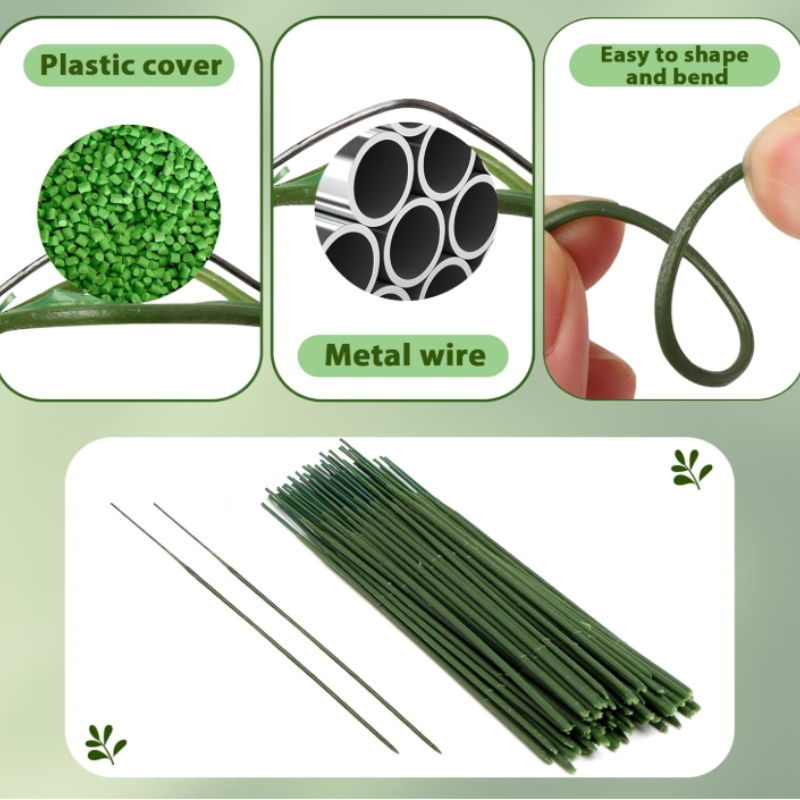 100個の花の茎、造花ロッド、フラワーアレンジメント用品用の - Florist Wreath Supply のレビューと価格