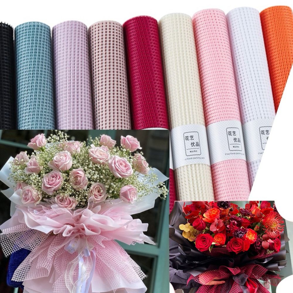 幅50cmの生花用包装紙 DIYハードヤーンメッシュ包装紙  - Florist Supply Paper のレビューと価格