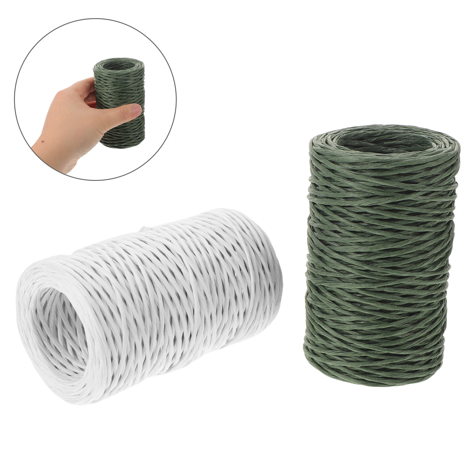 2ロールの紙で覆われた花屋用ワイヤー 2mm×55ヤード 薄 - Florist Supply Paper のレビューと価格