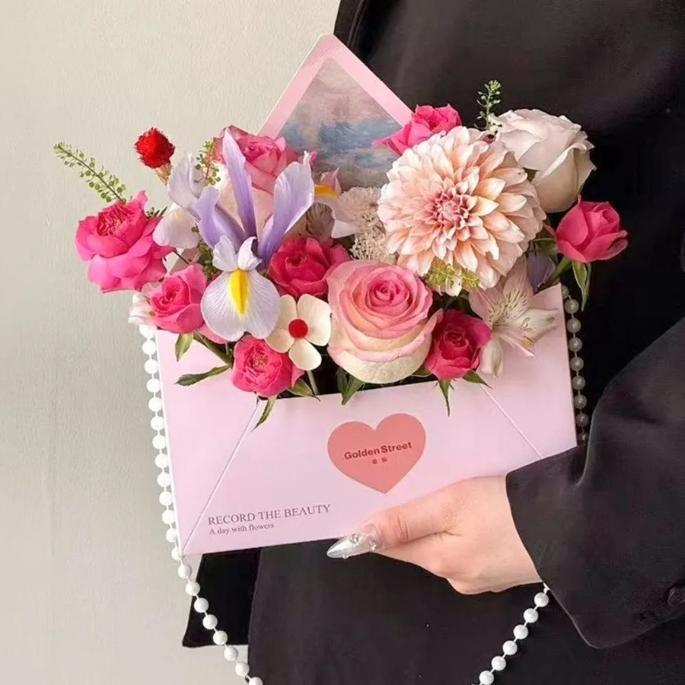 5種類の封筒型花柄ボックス、ラブレターデザインDIYフラワー - Florist Supply Paper のレビューと価格