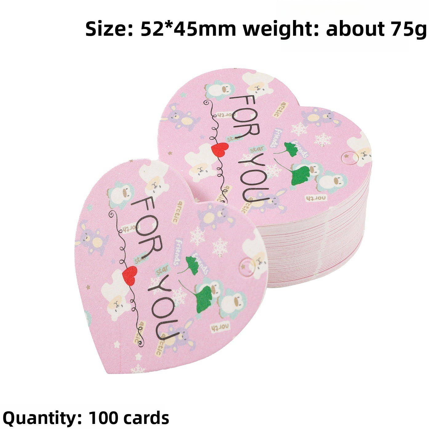 100枚入り サンキューギフトタグカード ハート型 ラブバッ - Flower Supplies のレビューと価格