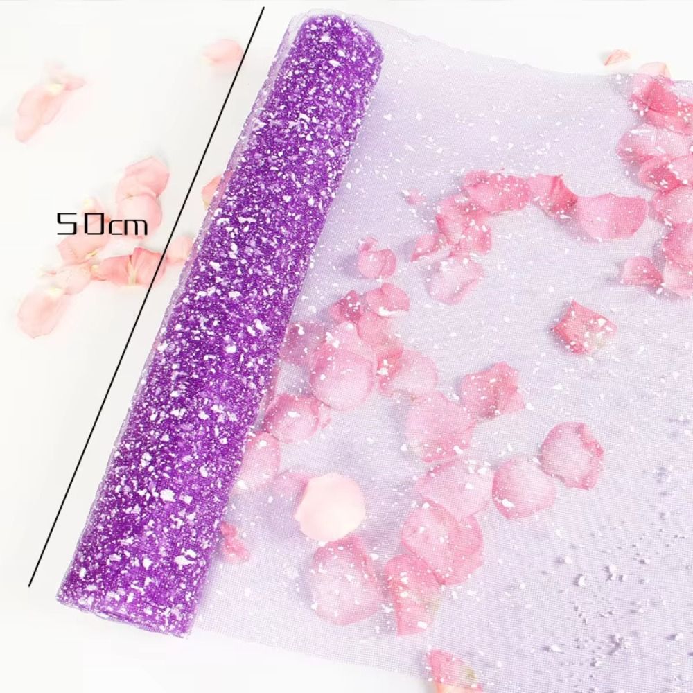 雪の結晶柄の生花用包装紙 幅50cm DIYメッシュ包装紙  - Florist Supply Paper のレビューと価格